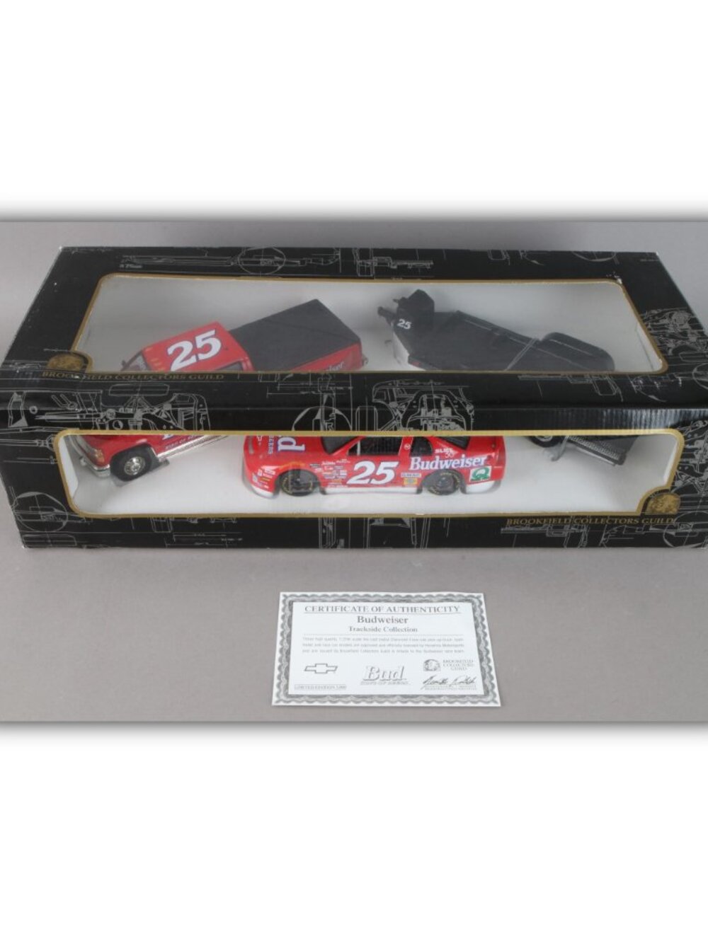 Brookfield Trackside #25 Ken Schrader Budweiser 1:25 NASCAR Truck Trailer & Car